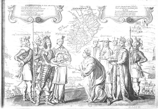 Gravat francès de 1641 o 1642 en el qual es mostra de manera al·legòrica la secessió de Catalunya